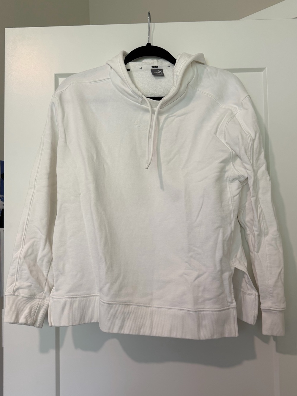 Puma White Side Slit Hoodie